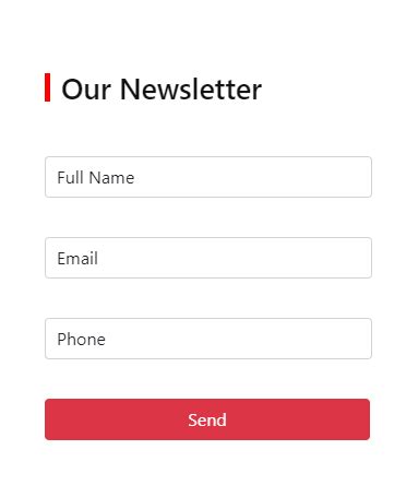 HTML Bootstrap Newsletter Examples に対する画像結果