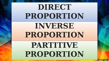Image result for Direct Inverse Partitive Proportion Problems