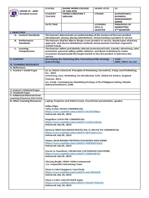 Image result for Lesson Plan Sample for Demo