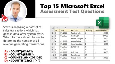 Image result for Excel Test Questions