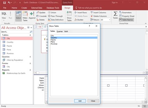 Image result for Access Design View