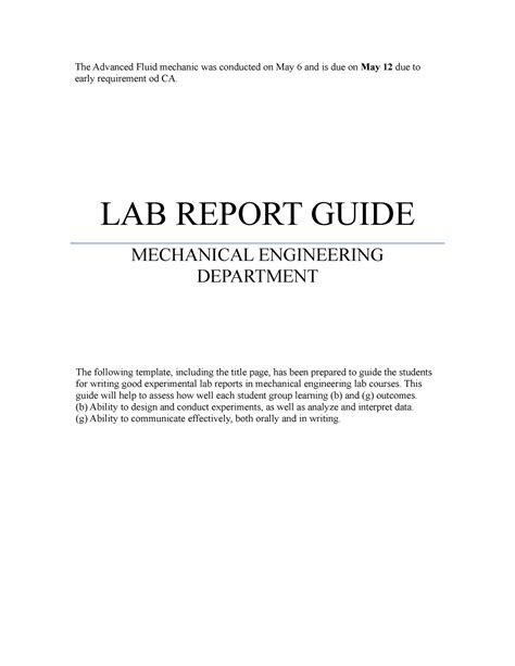 Image result for Engineering Lab Report