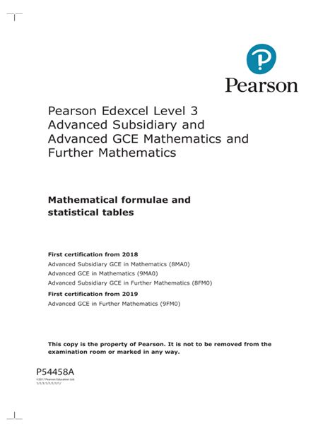 Image result for Formula Book Edexcel a Level Maths