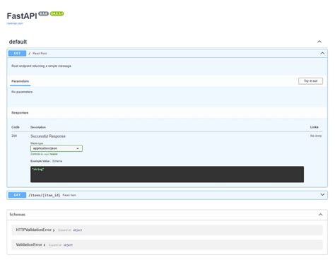 Toradh íomhá ar Fastapi Swagger Docs 404