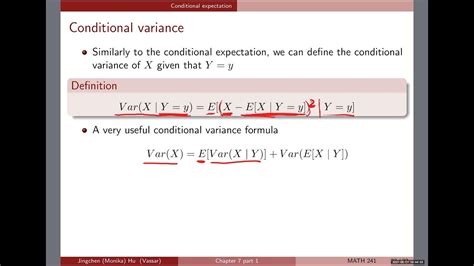 Image result for Conditional Variance Definition