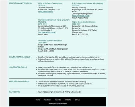 Image result for Only HTML CV Demo No CSS