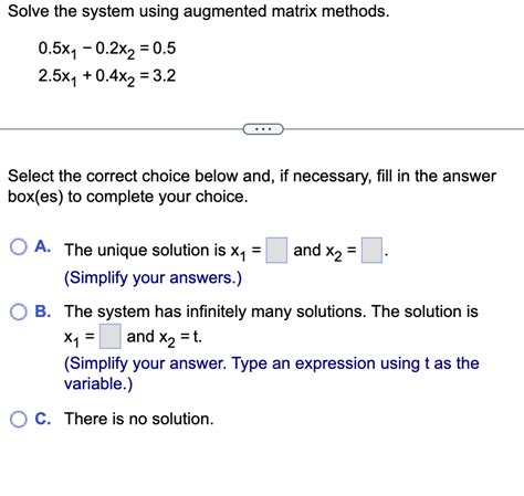 Image result for Solve the System Using an Augmented Matrix