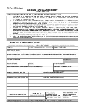 General Information Sheet Example に対する画像結果