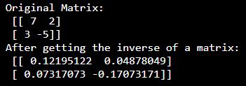 Afbeeldingsresultaten voor Matrix Inverse in Python Using Numpy