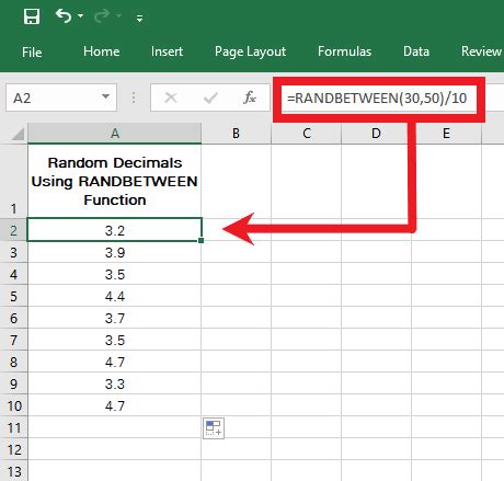 Toradh íomhá ar Random Number Generator in Excel for Fixed Value