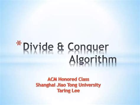 Image result for Divide and Conquer Algorithm Images for Ppt Presentation