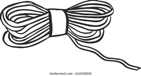 Toradh íomhá ar Spool of Thread Line Drawing