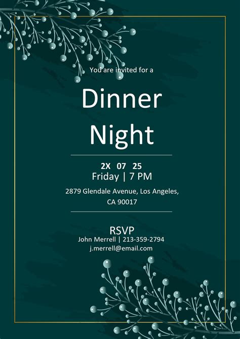 Image result for Dinner Invitation Message