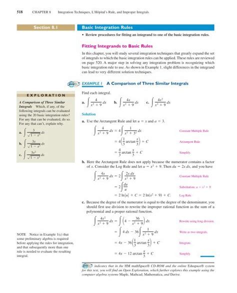 Image result for Basic Partial Integration Rules