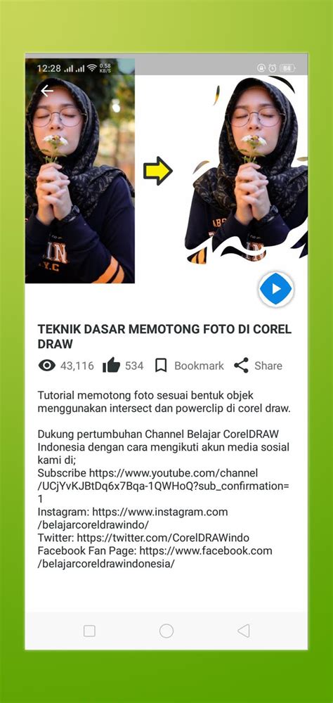 Toradh íomhá ar CorelDRAW Tutorial Francais