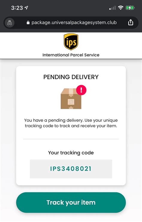 Toradh íomhá ar UPS Tracking