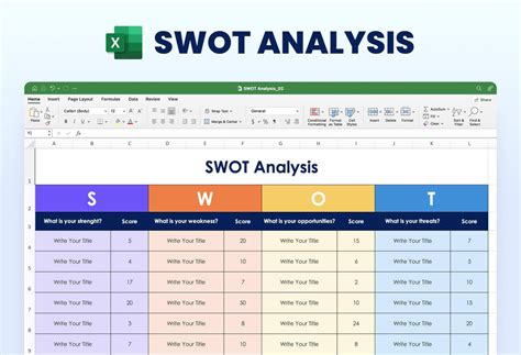 SWOT Analysis Excel Template S08092301 – Infografolio