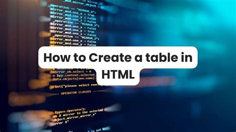 Image result for HTML Create a Basic Table