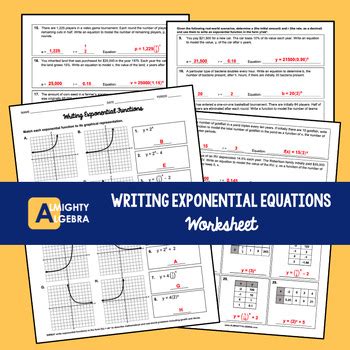 Image result for Tables for Exponential Functions Worksheet