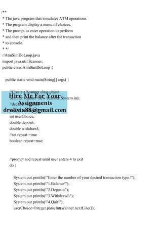 Image result for Project Report On ATM System in Java