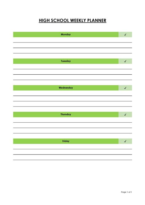 Homework Planner Template Excel に対する画像結果