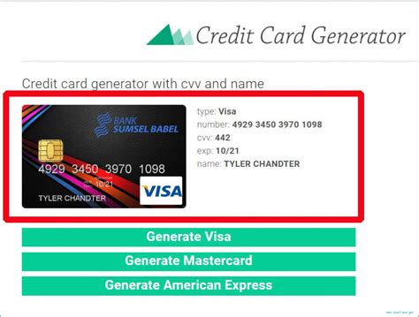 Afbeeldingsresultaten voor Fake Credit Card Numbers Generator Zip Code