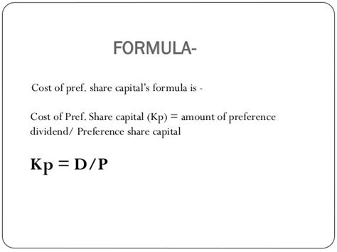 Image result for Cost of Preference Shares