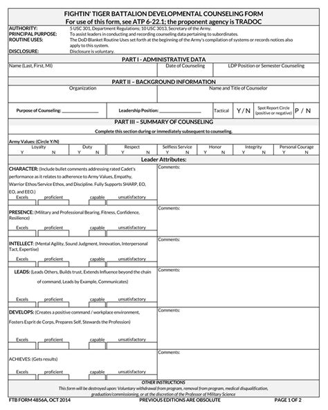 Image result for DA Form 4856 Fillable PDF