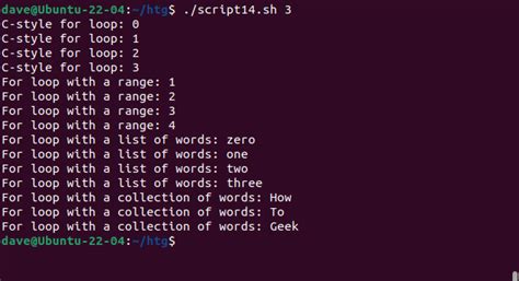 Toradh íomhá ar Simple Bash Script Examples