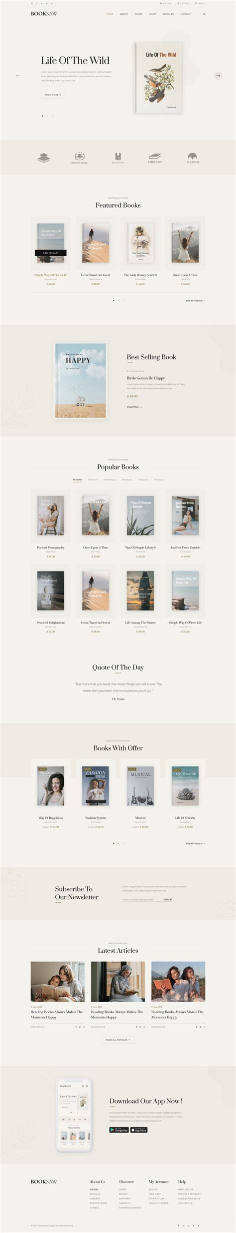 Book Store HTML/CSS Template に対する画像結果