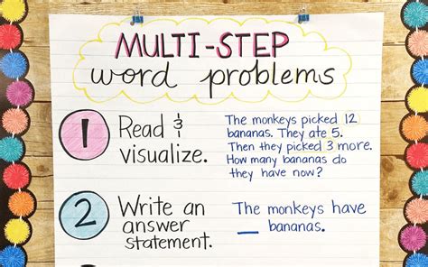 Solving Two-Step Word Problems Anchor Chart に対する画像結果