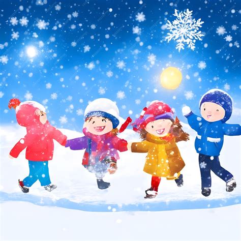 Image result for Winter Kids Playing Background