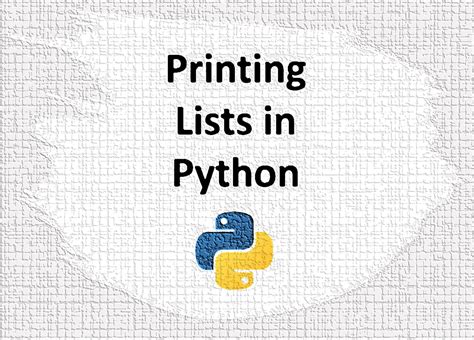 Bildergebnis für Print Elements of a List Python