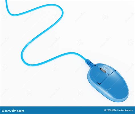 Toradh íomhá ar White Computer Mouse with Blue Backround