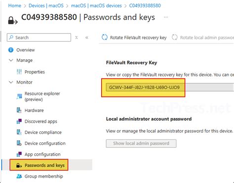 Image result for Permission to View Mac FileVault Recovery Key Intune