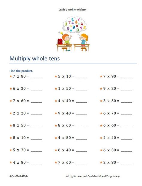 Easy 2nd Grade Math Worksheets Multiplication に対する画像結果