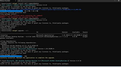 Toradh íomhá ar Windows Package Manager