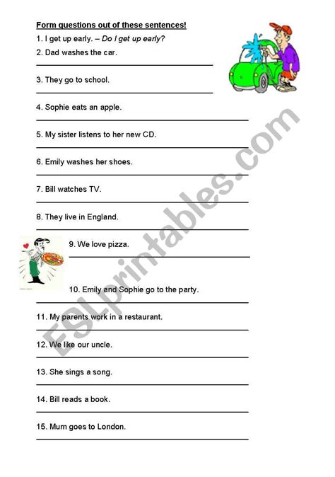 Present Simple Question Form Exercises に対する画像結果