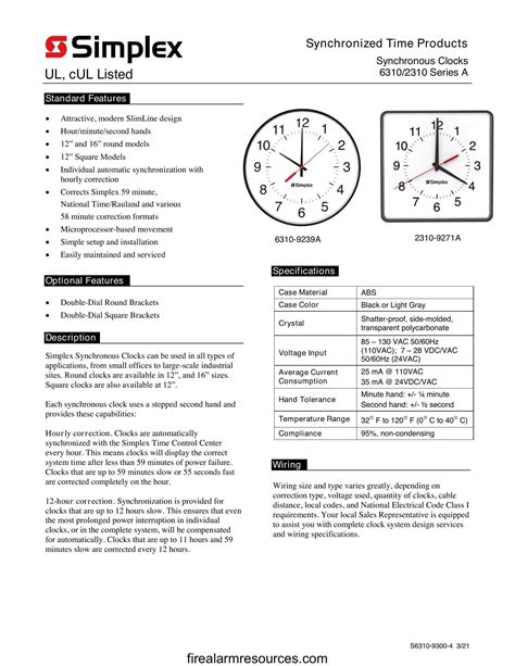 Image result for Simplex Synchronous Clock Circuit Diagram