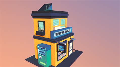 Toradh íomhá ar Comic Store 3D Model