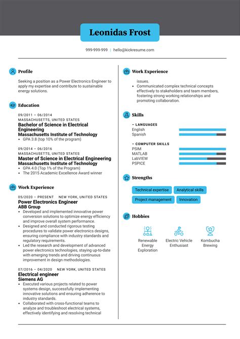 Toradh íomhá ar Electronics Engineer Resume Sample