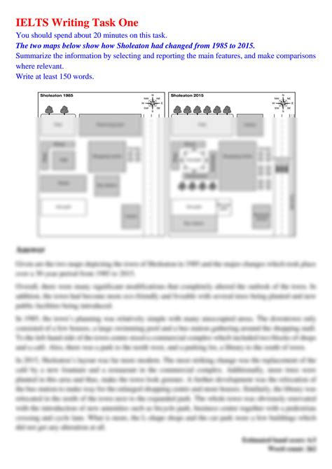 Afbeeldingsresultaten voor Writing Task 1 Map Example