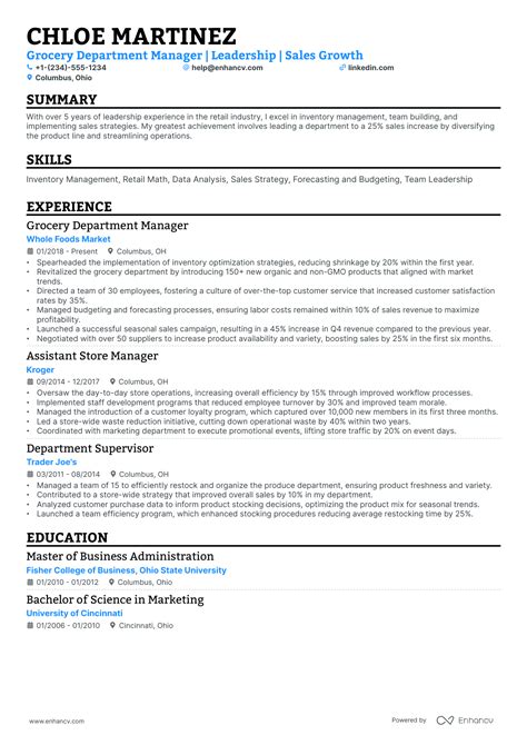 Image result for Commissarry Grogery Manager Resume Examples
