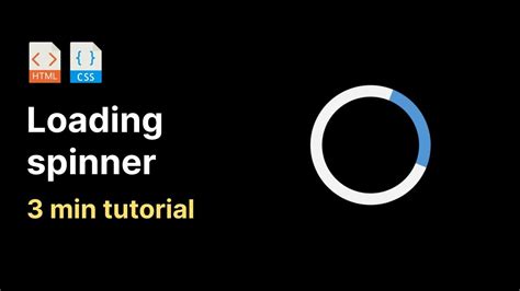 How to create animated circle loading spinner in HTML & CSS - YouTube
