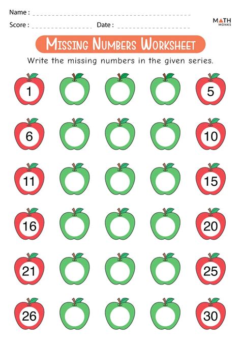 Afbeeldingsresultaten voor Number Pattern Worksheets