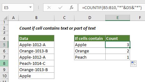Image result for Excel Count Cells with Specific Text