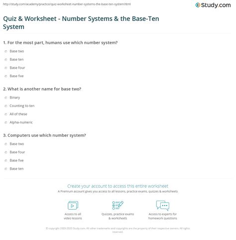 Image result for Computer Science Numbers System Worksheet