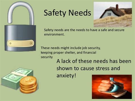 Image result for Safety Need Example Image