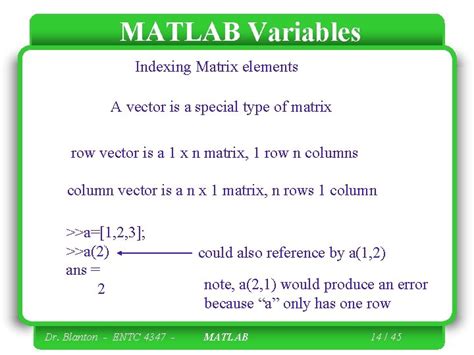 Image result for Indexing Variables MATLAB
