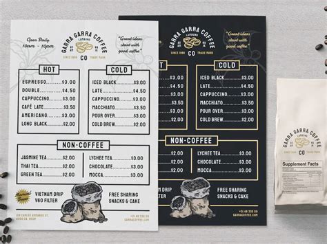 Image result for Basic Coffee Shop Menu